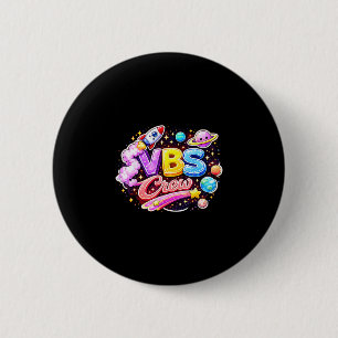 Vbs bemanning vakantie bijbel school squad religie ronde button 5,7 cm