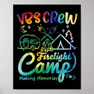 Vbs Crew Kamp Vuurlicht Vakantie Bijbel School Kam Poster