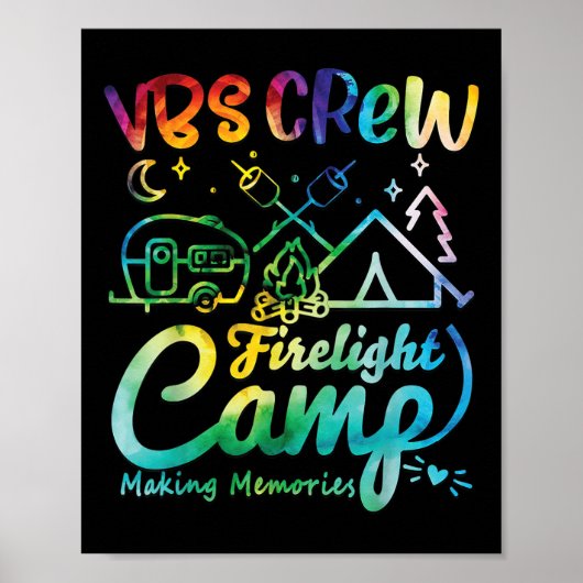 Vbs Crew Kamp Vuurlicht Vakantie Bijbel School Kam Poster (Voorkant)