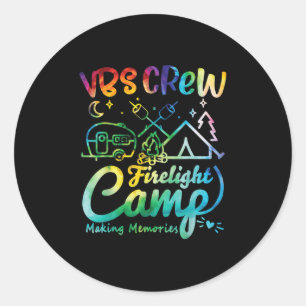 Vbs Crew Kamp Vuurlicht Vakantie Bijbel School Kam Ronde Sticker