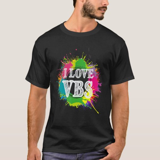 Vbs Crew Vacation Bible School Paint Splatter T-shirt (Voorkant)