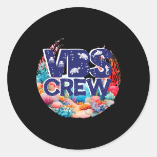 Vbs Crew Vakantie Bijbel School Scu Vbs Crew Oceaa Ronde Sticker