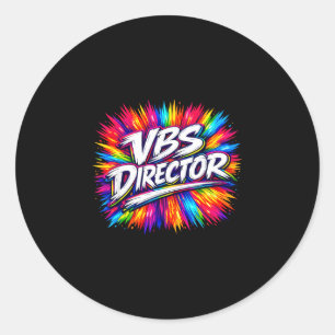 Vbs-directeur splash kleurrijk naar vakantie bijbe ronde sticker