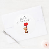 VBS Jesus lacht naar mijn geloof-ronde sticker (Envelop)