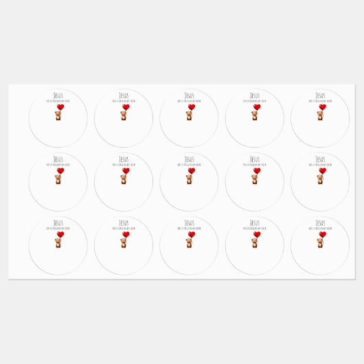 VBS Jesus zet een glimlach op mijn geloof-water fl Labels (Vel)