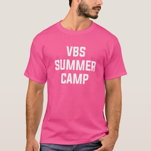 Vbs Sumer Camp Vbs Eat Sleep Vbs Herhaaldelijke Va T-shirt (Voorkant)