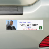 VBTALK JA, DAT HEBBEN WE GEMAAKT. Obama-bumperstic Bumpersticker (Op auto)
