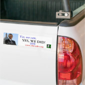 VBTALK JA, DAT HEBBEN WE GEMAAKT. Obama-bumperstic Bumpersticker (Op Truck)