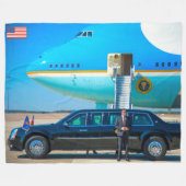 VC-25A (747-200B) en "BEAST" Fleece Deken (Voorkant (Horizontaal))