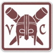 VC Helm Square Decal Sticker (Voorkant)