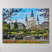 VCathedral, Jackson Square, New Orleans Poster (Voorkant)