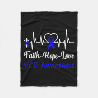 VCD Awareness Heartbeat Christelijk Cross Faith Ho Fleece Deken