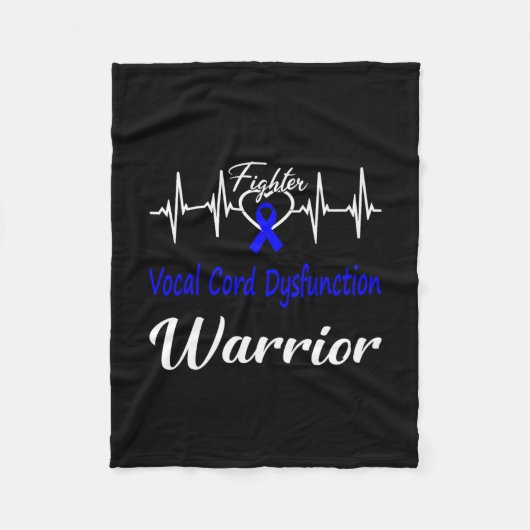 VCD Awareness Warrior Heartbeat Fight Blue Ribbon Fleece Deken (Voorkant)