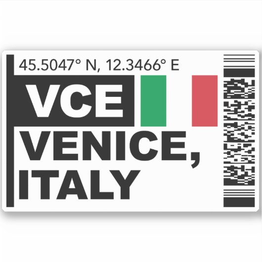 VCE Venice instapkaart - Italië Reizen Sticker (Voorkant)
