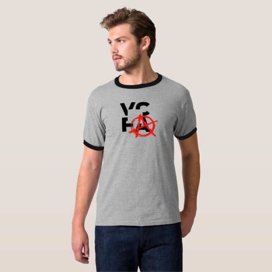 VCFA Punks! (Zwarte Logo) Ringer T-shirt (Voorkant volledig)