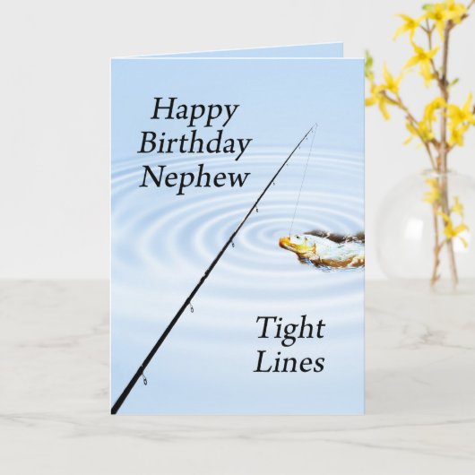 Vchtlinnen verjaardagskaart voor een neef kaart (Gele Bloem)