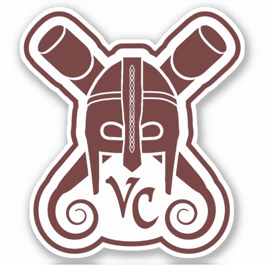 VCman Helm Logo Decal Sticker (Voorkant)