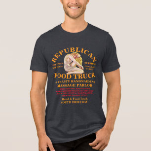 VD STD Trump Souvenir Hoed Kan Koeler Uitnodiging Tri-Blend Shirt