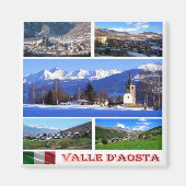 VDA005 VALLE D'AOSTA, Mozaïek, Italië, Koelkast Magneet (Voorkant)