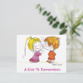 VDA-001 First Kiss Briefkaart (Staand voorkant)