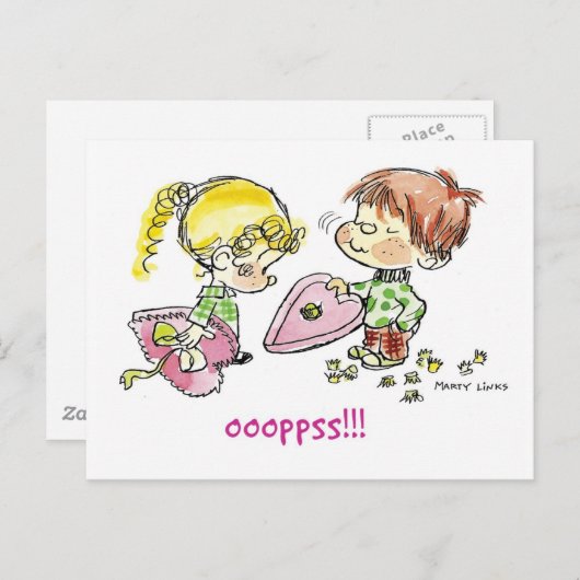 VDA-003 Chocolade Briefkaart (Voorkant / Achterkant)