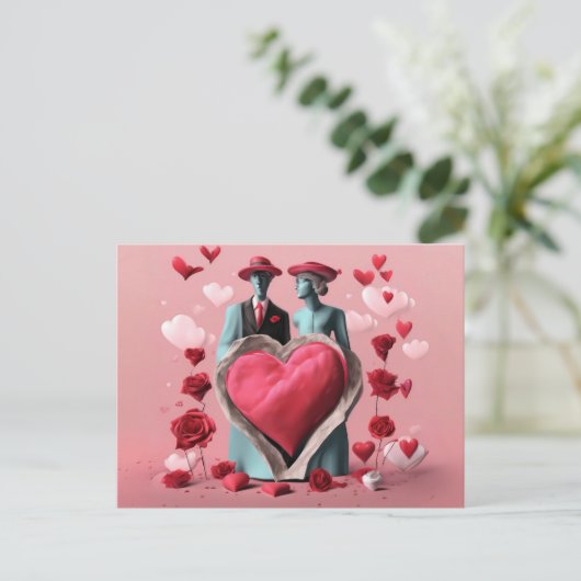 Vday-briefkaart Briefkaart (Staand voorkant)