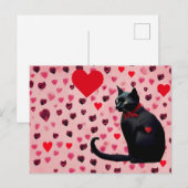 Vday cat briefkaart (Voorkant / Achterkant)