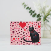 Vday cat briefkaart (Staand voorkant)