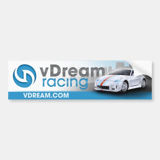 vDream-Bumpersticker (blauw) Bumpersticker (Voorkant)