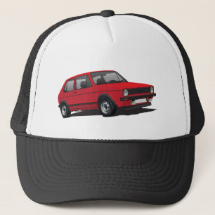 VDUB Golf GTI MK1 rode dop Trucker Pet