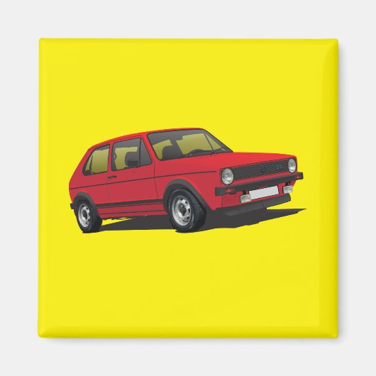VDUB Golf GTI MK1 rode magneet (Voorkant)