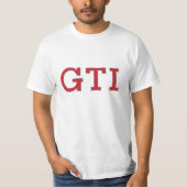 VDUB GTI badge (rood - zilver) t-shirt (Voorkant)
