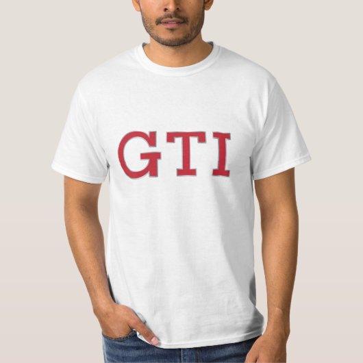 VDUB GTI badge (rood - zilver) t-shirt (Voorkant)