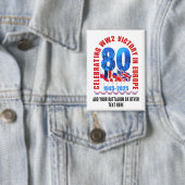 VE DAY 80e Jubileum Overwinning in Europa WO2 Button (Insitu)