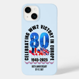VE DAY 80e Jubileum Overwinning in Europa WO2 Case-Mate iPhone 14 Hoesje