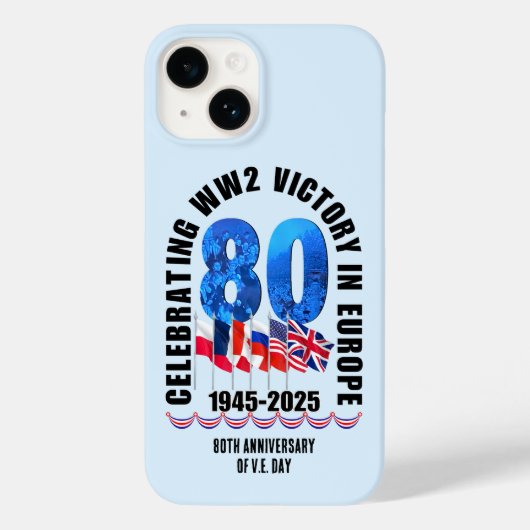 VE DAY 80e Jubileum Overwinning in Europa WO2 Case-Mate iPhone Case (Achterkant)