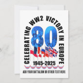 VE DAY 80e Jubileum Overwinning in Europa WO2 Kaart (Voorkant)