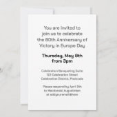 VE DAY 80e Jubileum Overwinning in Europa WO2 Kaart (Achterkant)