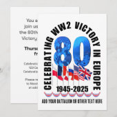 VE DAY 80e Jubileum Overwinning in Europa WO2 Kaart (Voorkant / Achterkant)