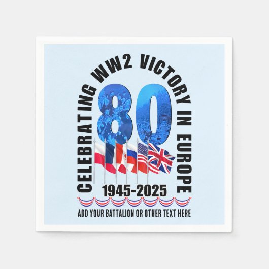 VE DAY 80e Jubileum Overwinning in Europa WO2 Servet (Voorkant)