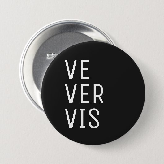 Ve Ver Vis Pronoun Ronde Button 7,6 Cm (Voorkant /achterkant)