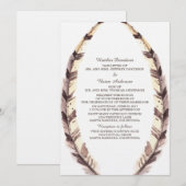 Veathered Border Wedding Invite Kaart (Voorkant / Achterkant)