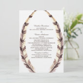 Veathered Border Wedding Invite Kaart (Staand voorkant)