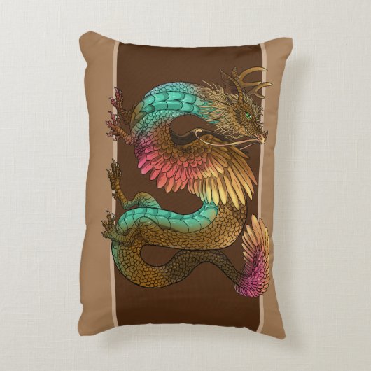 Veathered Dragon Accent Kussen (Achterkant (Verticaal))