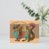 Veathered Dragon Briefkaart (Staand voorkant)
