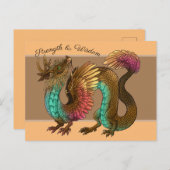 Veathered Dragon Briefkaart (Voorkant / Achterkant)