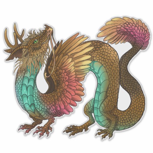 Veathered Dragon Sticker (Voorkant)