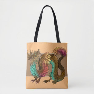 Veathered Dragon Tote Bag