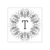 Veathered Monogram Rubberstempel (Afrduk)