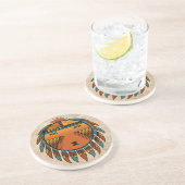 Veathered Sunface Zandsteen Onderzetter (Zijkant)